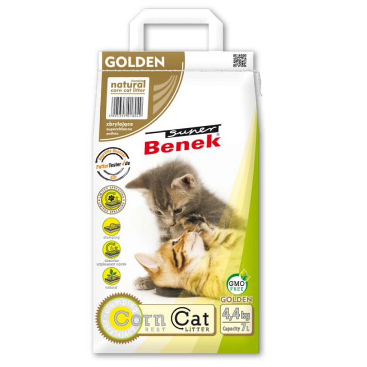 Super Benek Corn Rest Cat Litter Golden (lõhnatu) kassiliiv, 25l *32
